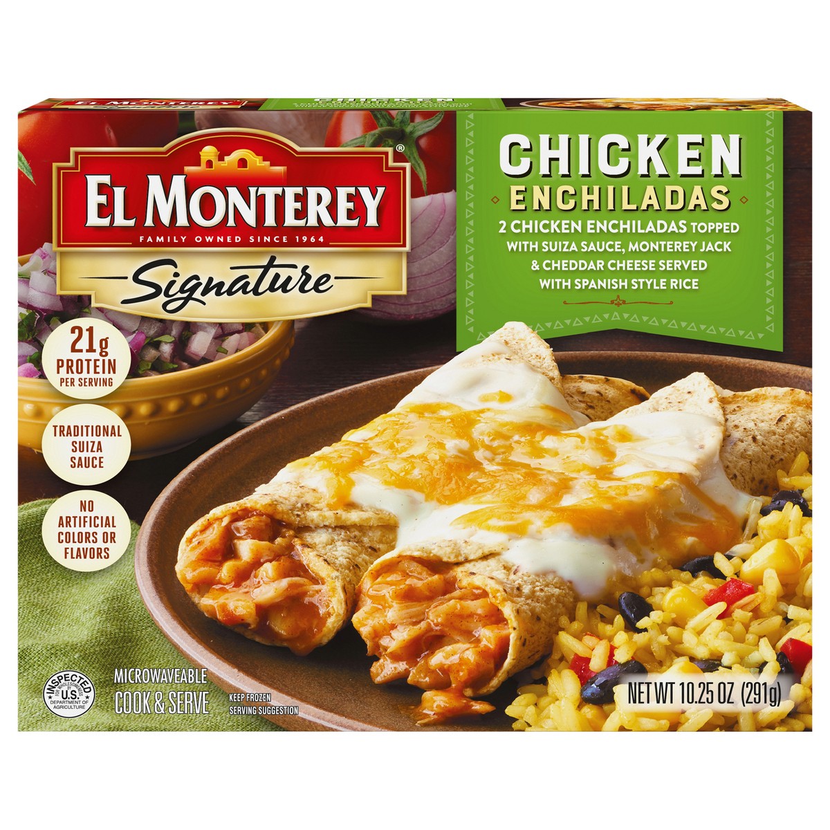 slide 1 of 9, El Monterey Signatures Frozen Chicken Enchiladas - 10.25oz, 10.25 oz