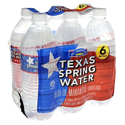 slide 1 of 1, Hill Country Fare Spring Water - 6 ct; 1/2 liter, 6 ct; 1/2 liter