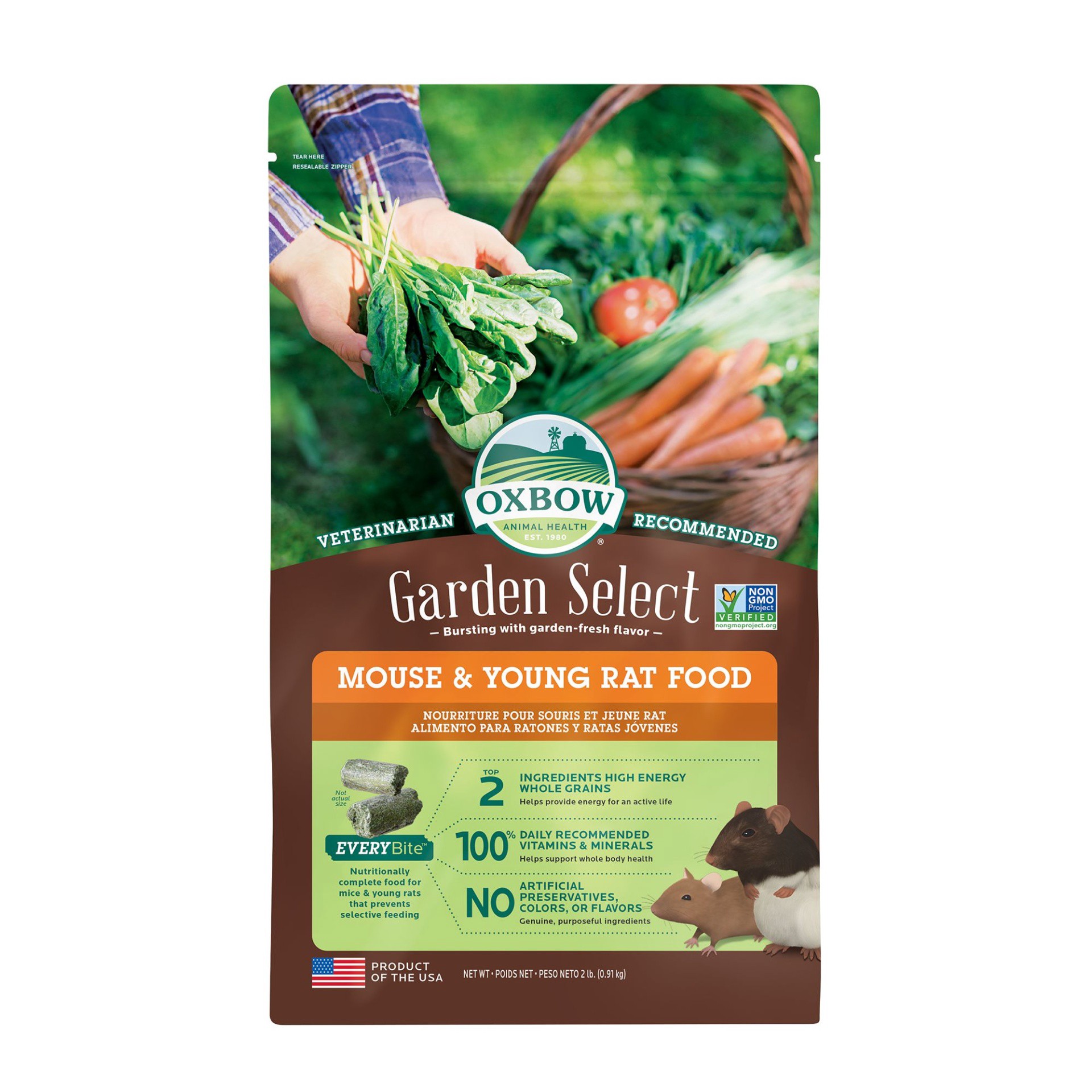 slide 1 of 1, Oxbow Garden Select Mouse & Young Rat Food, 2.5 lb
