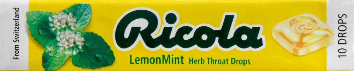 slide 2 of 11, Ricola Lemon Mint Herb Throat Drops 10 ea, 10 ct