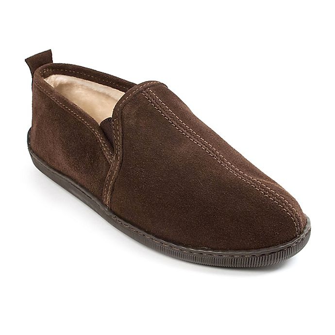 slide 1 of 3, Minnetonka Size 10 Romeo Men's Slippers - Chocolate, 1 ct