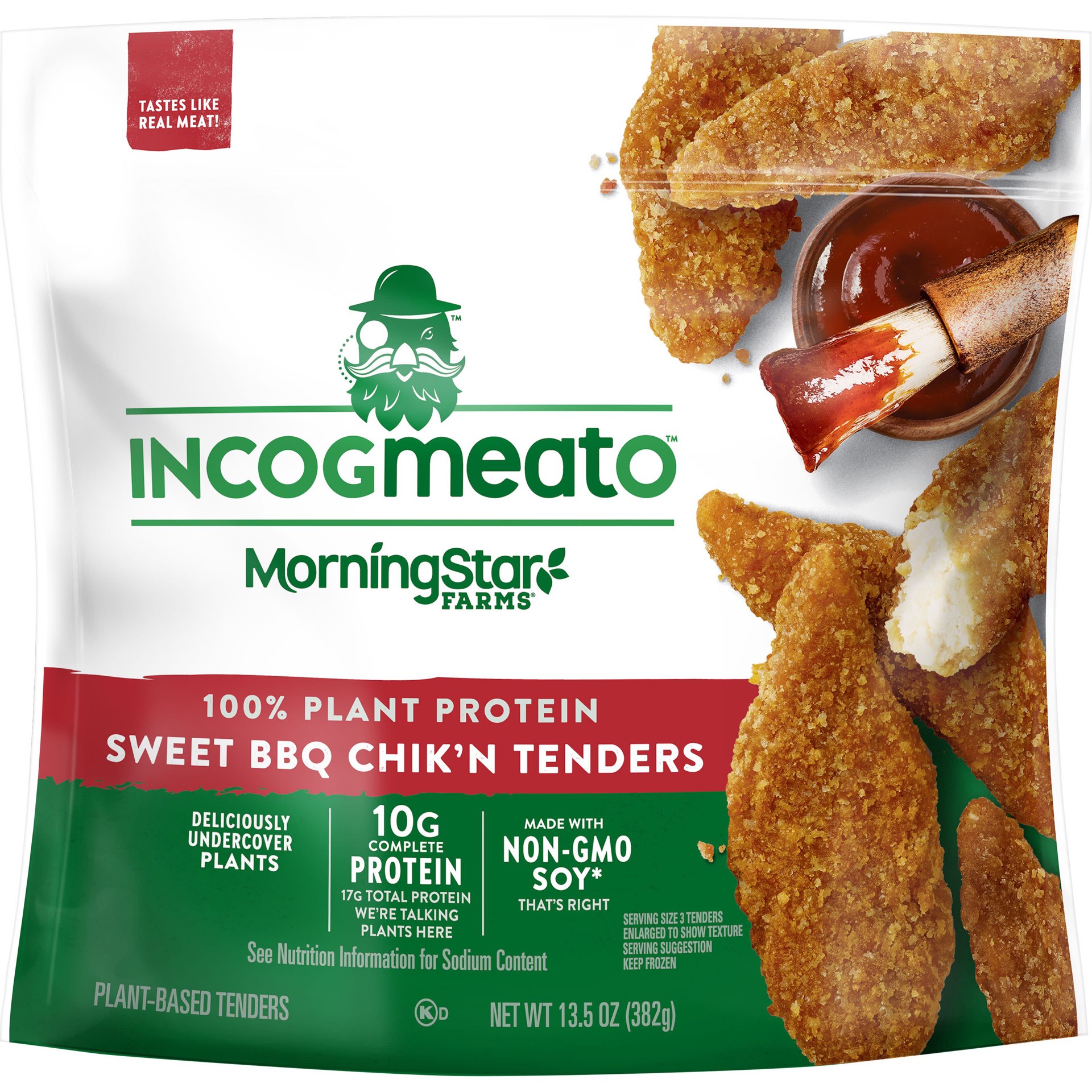 MorningStar Farms Incogmeato Meatless Chicken Tenders, Sweet BBQ, 13.5