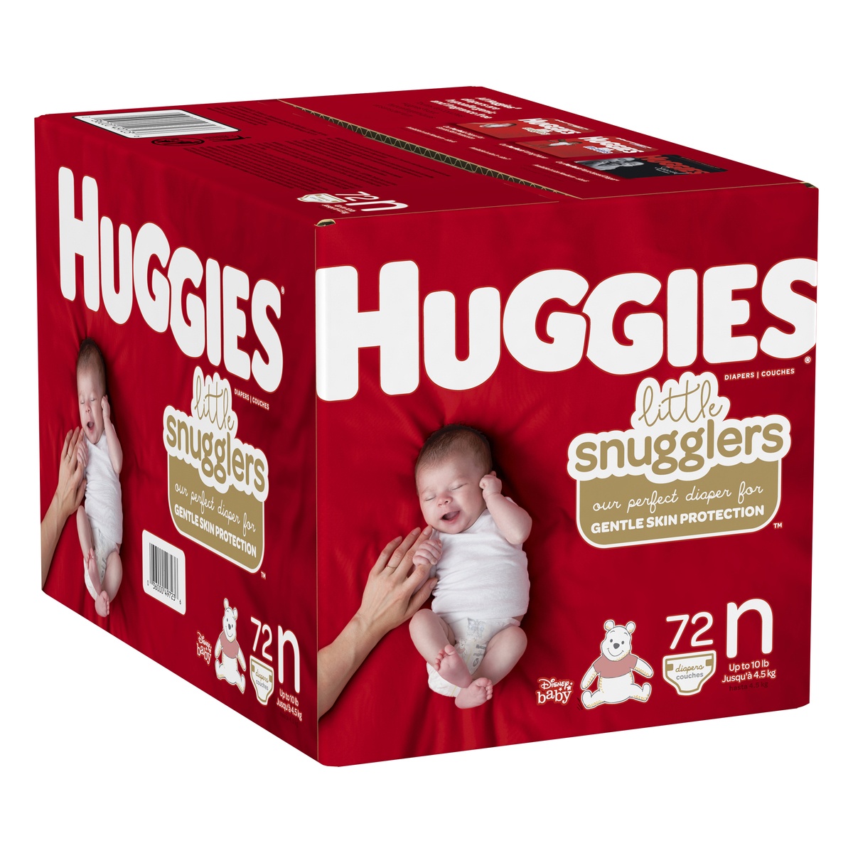 slide 2 of 8, Huggies Little Snugglers Newborn Big Pack Diapers, 72 ct