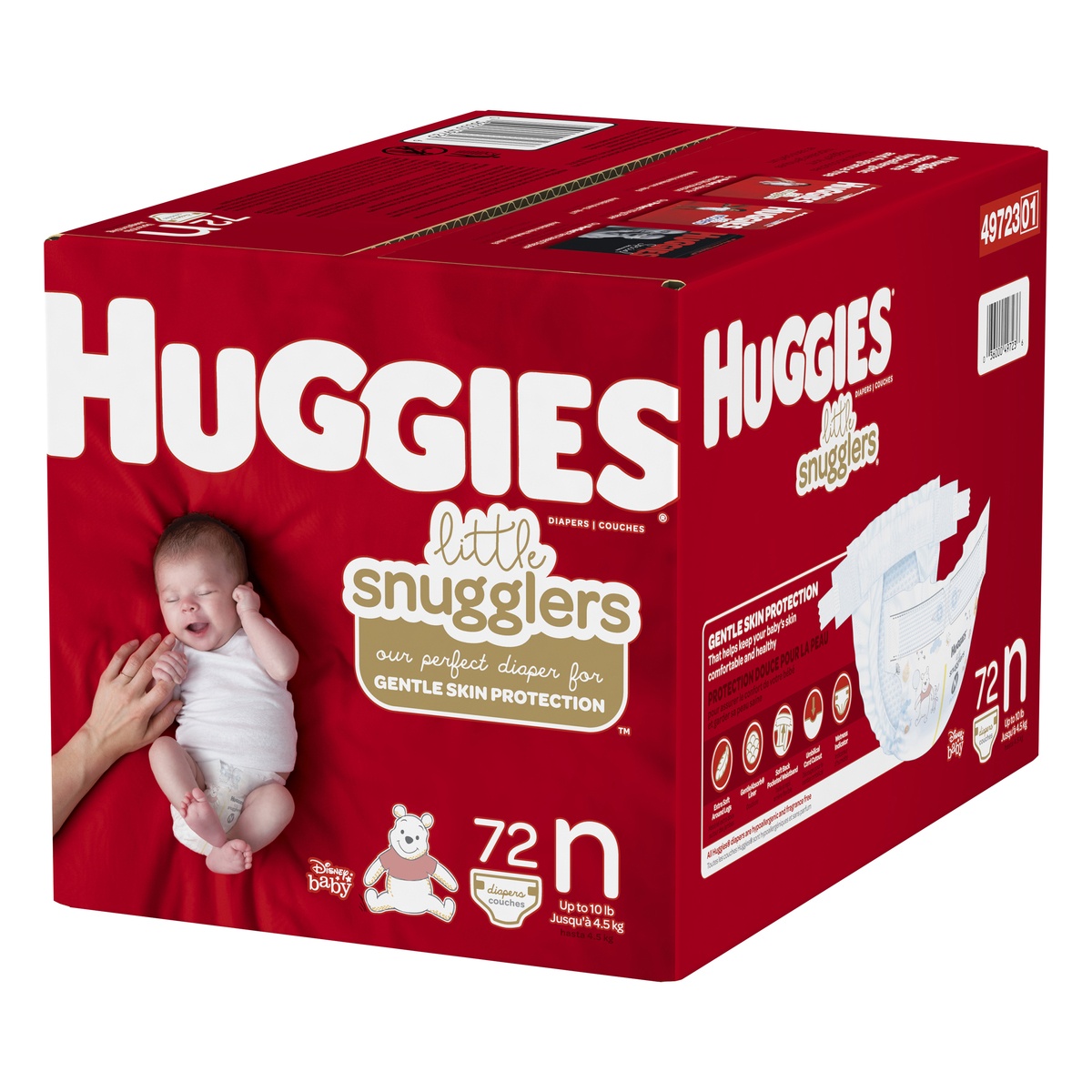 slide 3 of 8, Huggies Little Snugglers Newborn Big Pack Diapers, 72 ct