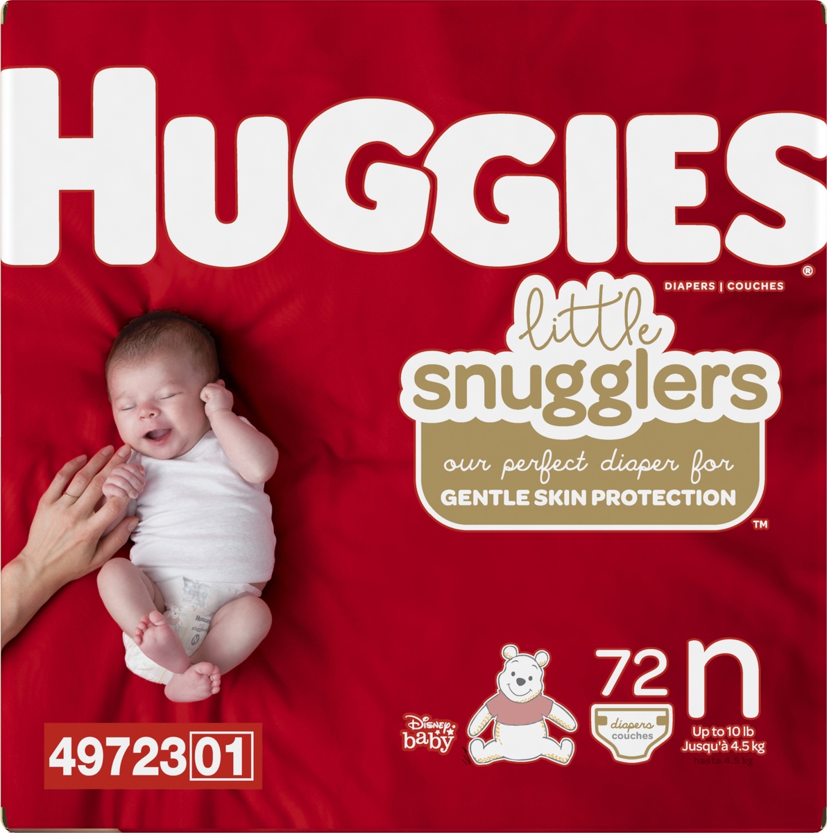 slide 8 of 8, Huggies Little Snugglers Newborn Big Pack Diapers, 72 ct