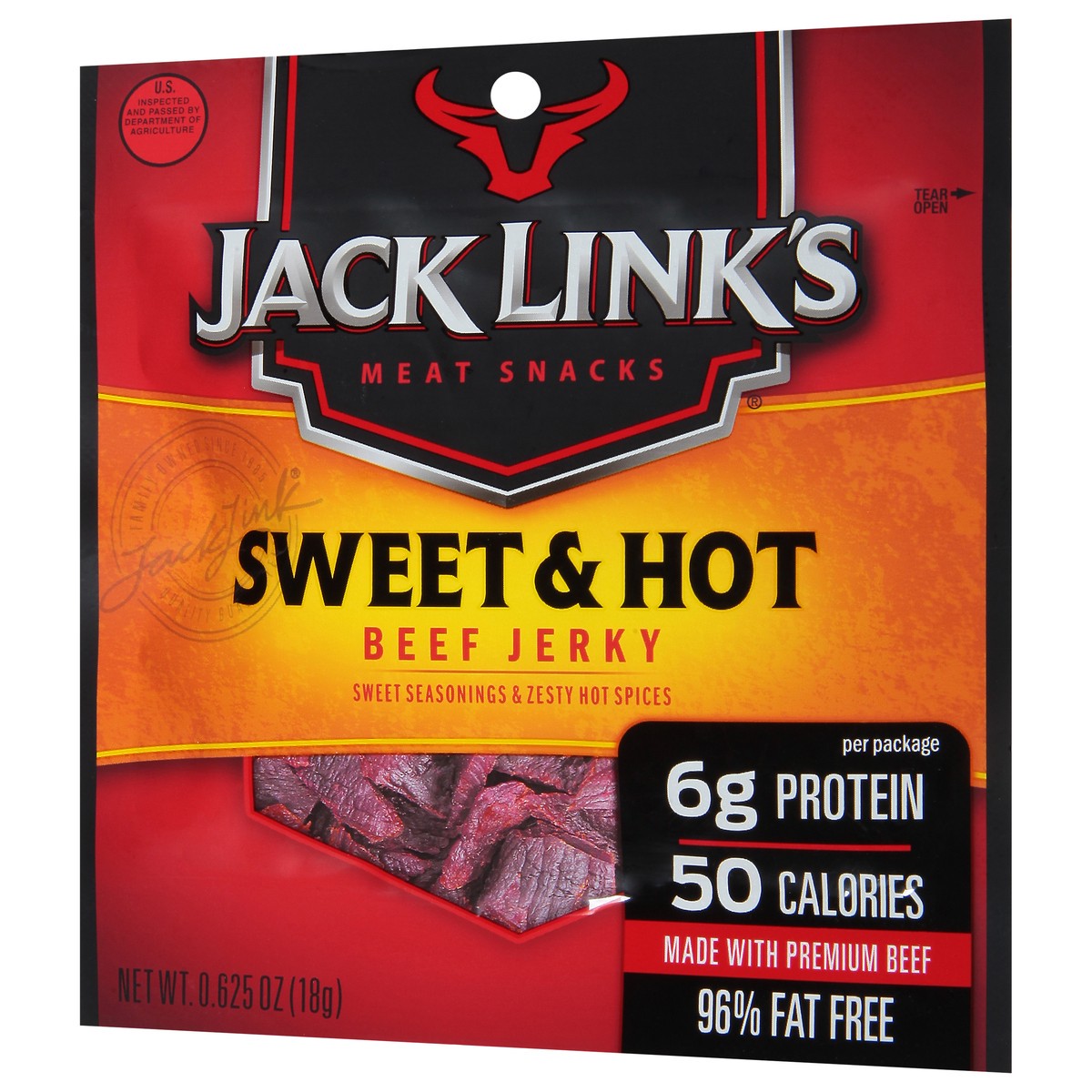 slide 11 of 13, Jack Link's Sweet and Hot Beef Jerky, 0.625 ounce, 0.62 oz