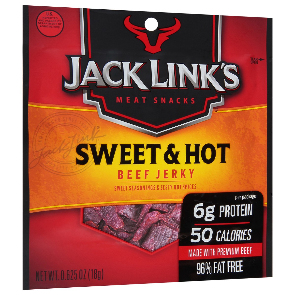 slide 9 of 13, Jack Link's Sweet and Hot Beef Jerky, 0.625 ounce, 0.62 oz