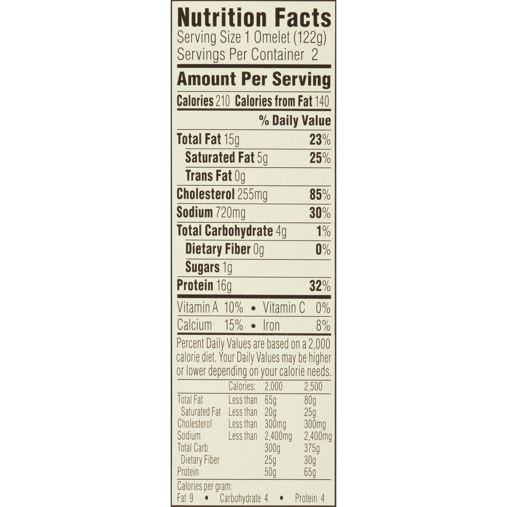 slide 4 of 8, Atkins Ham & Cheese Omelet, 8.6 oz