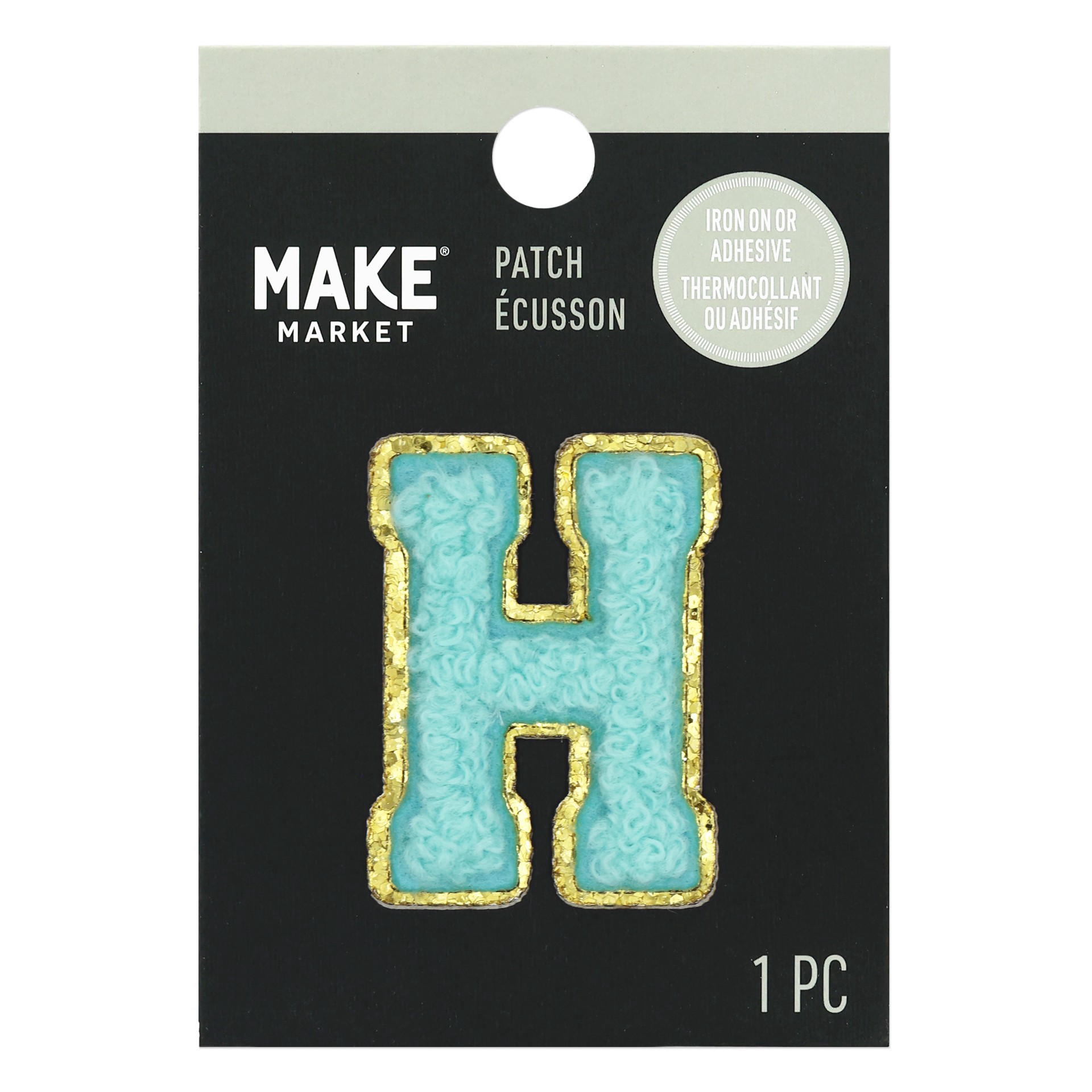 slide 3 of 3, 1.5" Mint Chenille Patch By Make Market, 1.5 in