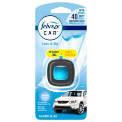 Febreze Car Air Freshener, Odor-Fighting Automotive Vent Clip, Linen & Sky Scent, 1 Count