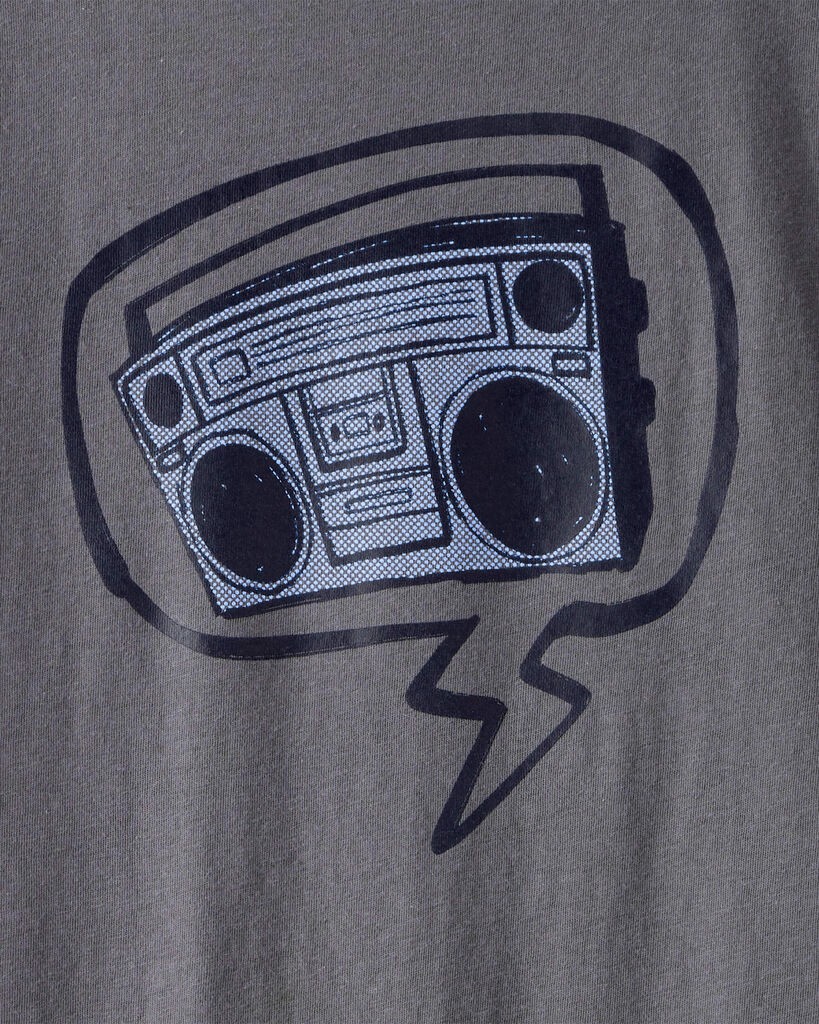 slide 2 of 2, Oshkosh Boys Radio Short-Sleeve Graphic Tee - Grey Grey M, 1 ct