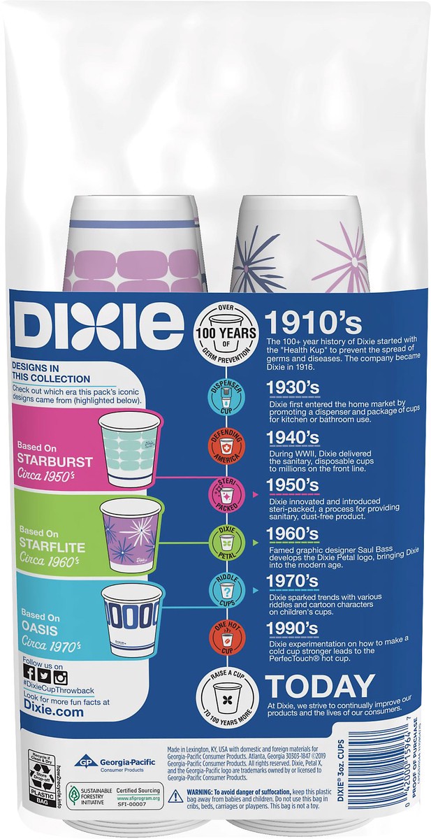 slide 2 of 3, Dixie Throwback Pack 3 Ounce Cups 400 ea, 400 ct