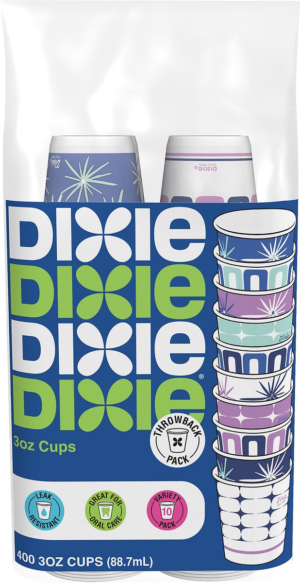 slide 3 of 3, Dixie Throwback Pack 3 Ounce Cups 400 ea, 400 ct