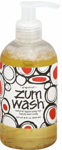 slide 1 of 1, Zum Wash Grapefruit Natural Liquid Soap For Hands & Body, 8 fl oz