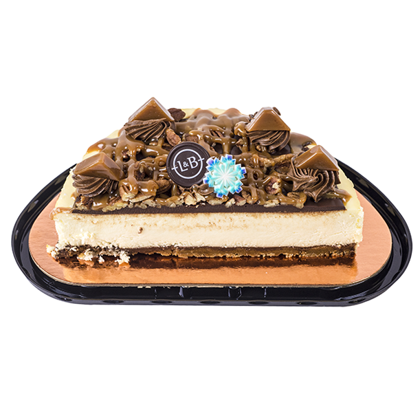slide 1 of 1, L&B Turtle Cheesecake Half, 26 oz