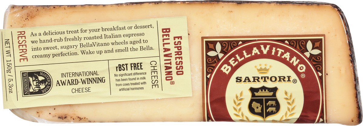 slide 6 of 9, Sartori BellaVitano Espresso Cheese 5.3 oz, 5.3 oz