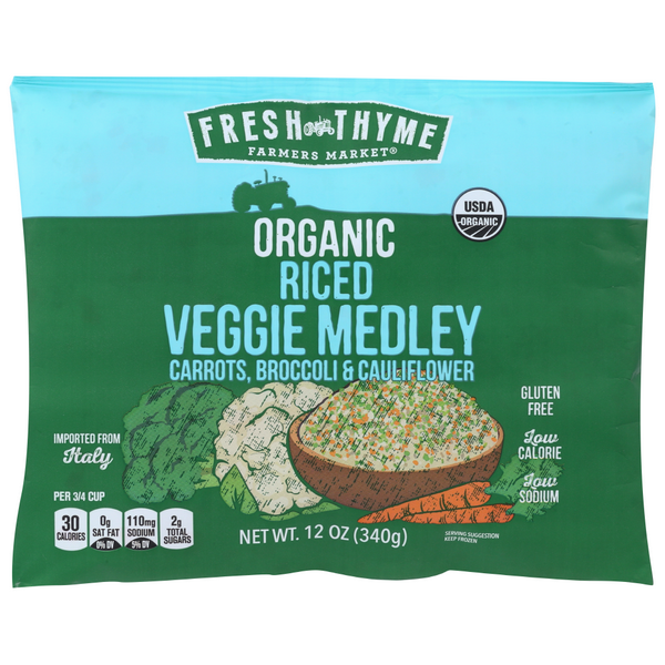 slide 1 of 1, Fresh Thyme Farmers Market Organic Riced Veggie Medley, 12 oz
