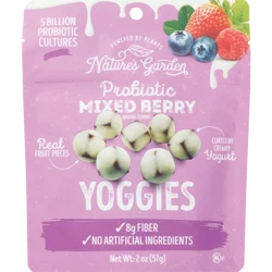 Nature's Garden Probiotic Mixed Berry Yoggies, 2 oz