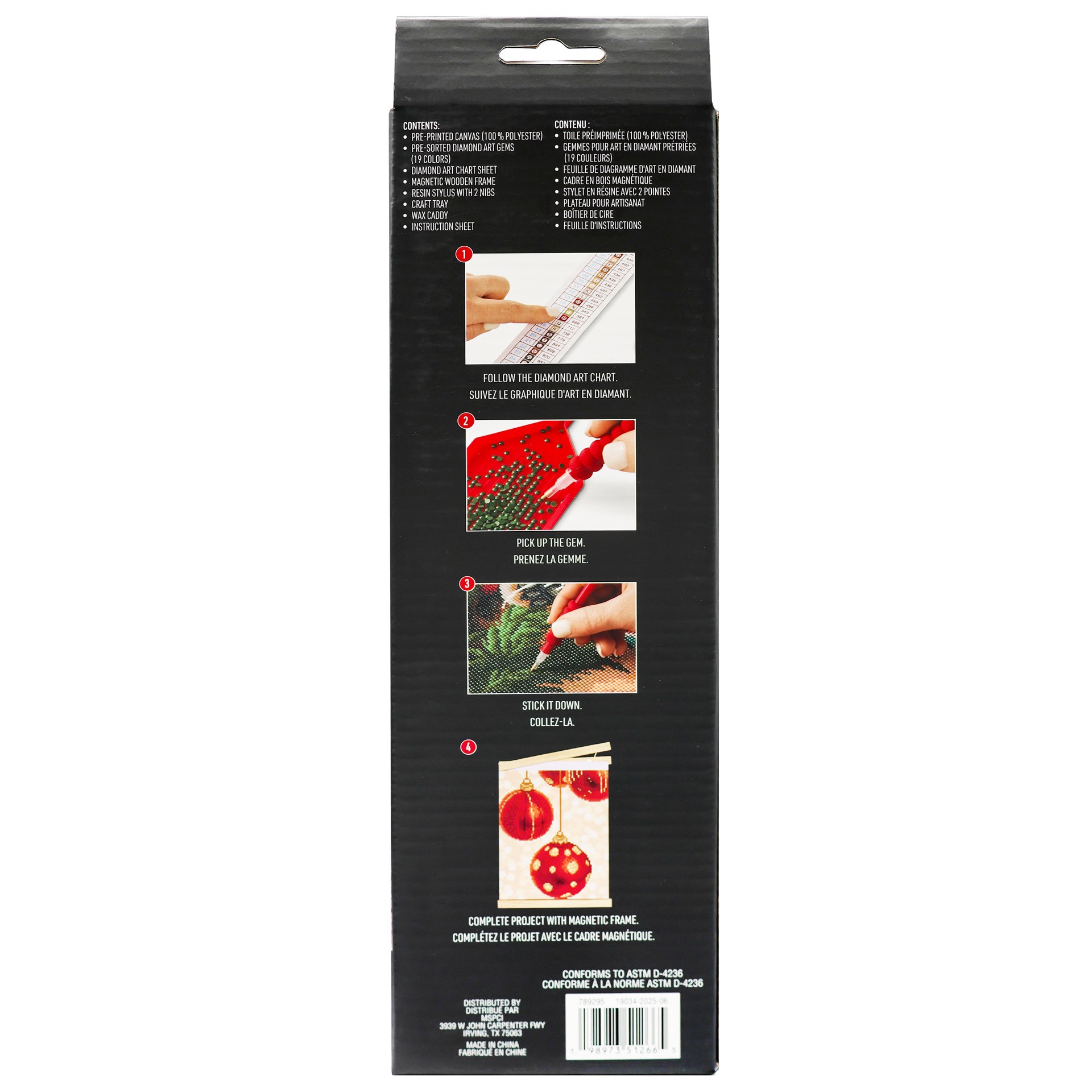 slide 3 of 4, 8" X 10" Ornaments Diamond Art Kit With Frame By Make Market, 8 in x 10 in