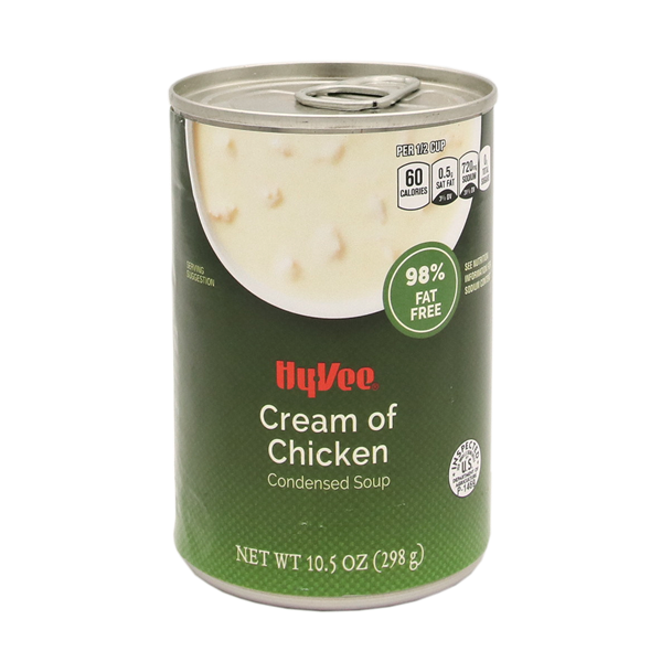 slide 1 of 1, Hy-Vee Condensed Soup, Cream Of Chicken - 10.5 oz, 10.5 oz