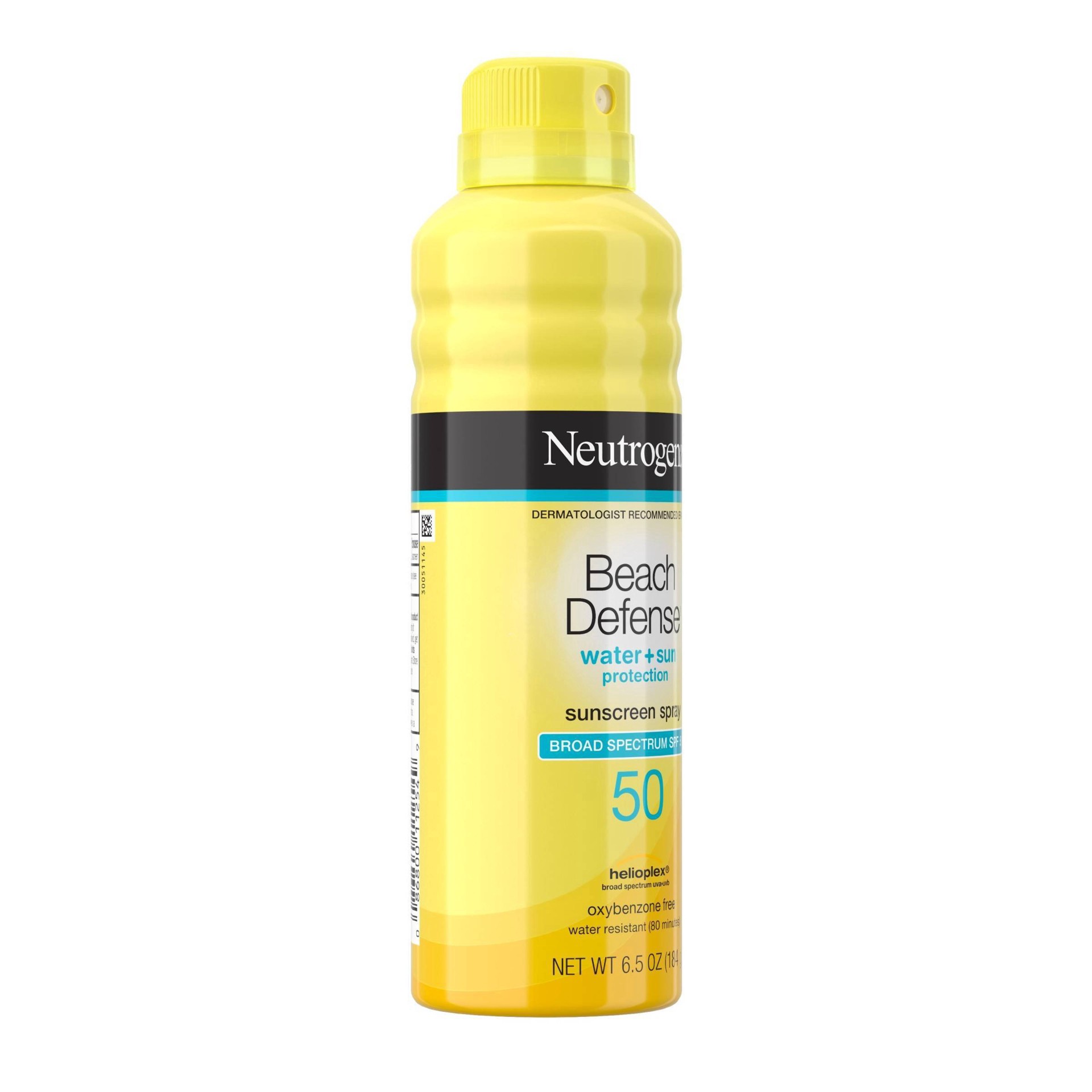 slide 6 of 19, Neutrogena Beach Defense Sunscreen Spray - SPF 50 - 6.5oz, 6.5 oz