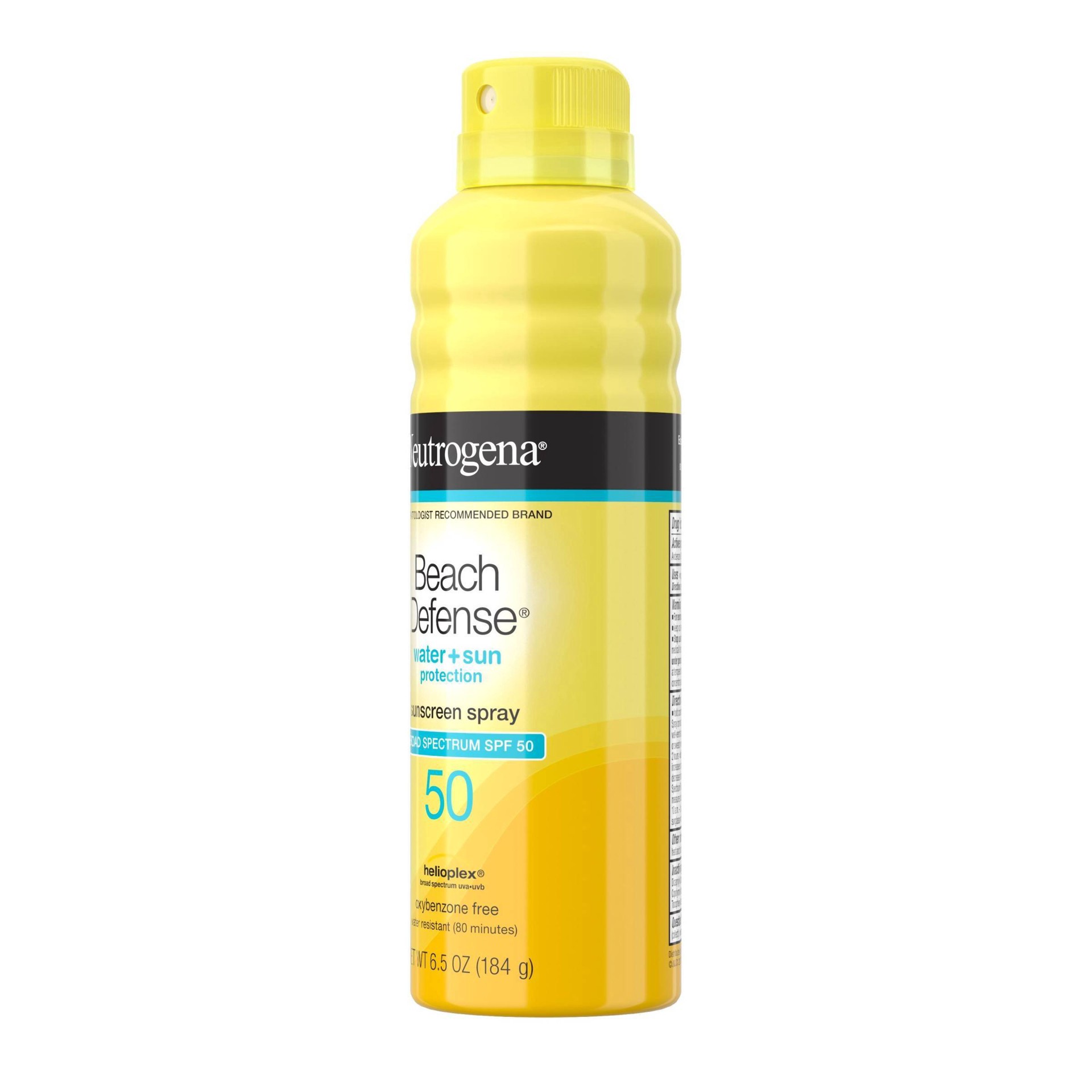 slide 7 of 19, Neutrogena Beach Defense Sunscreen Spray - SPF 50 - 6.5oz, 6.5 oz