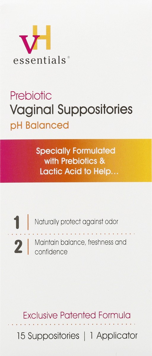 slide 2 of 12, VH Essentials Prebiotic Vaginal Suppositories 1 ea, 15 ct