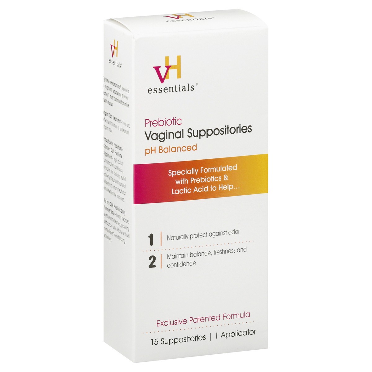 slide 3 of 12, VH Essentials Prebiotic Vaginal Suppositories 1 ea, 15 ct