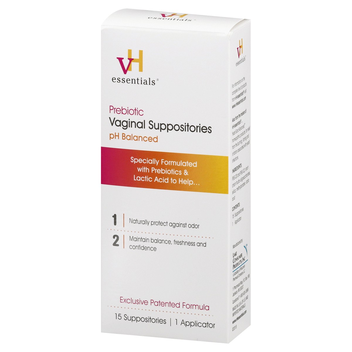 slide 4 of 12, VH Essentials Prebiotic Vaginal Suppositories 1 ea, 15 ct