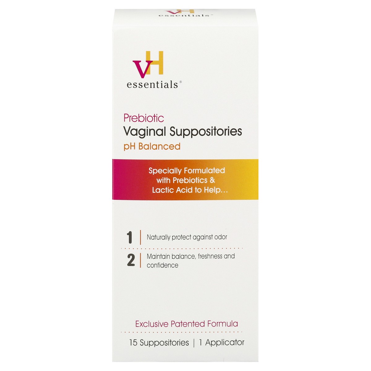slide 1 of 12, VH Essentials Prebiotic Vaginal Suppositories 1 ea, 15 ct