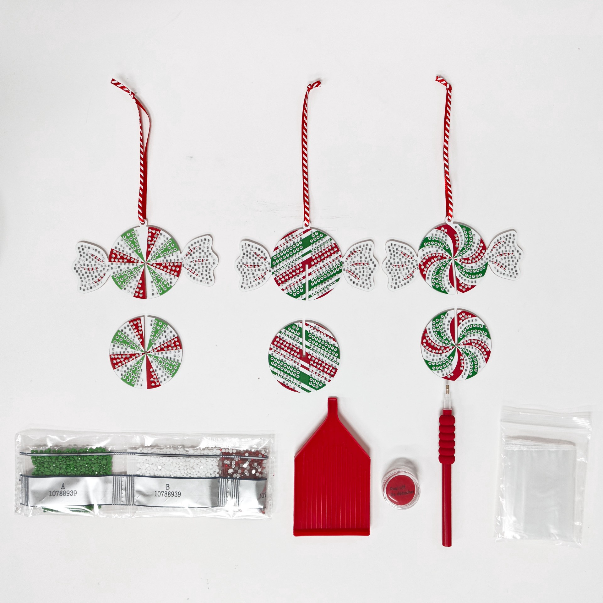 slide 2 of 3, 3d Candy Ornament Diamond Art Kit By Make Market, 4.5 in