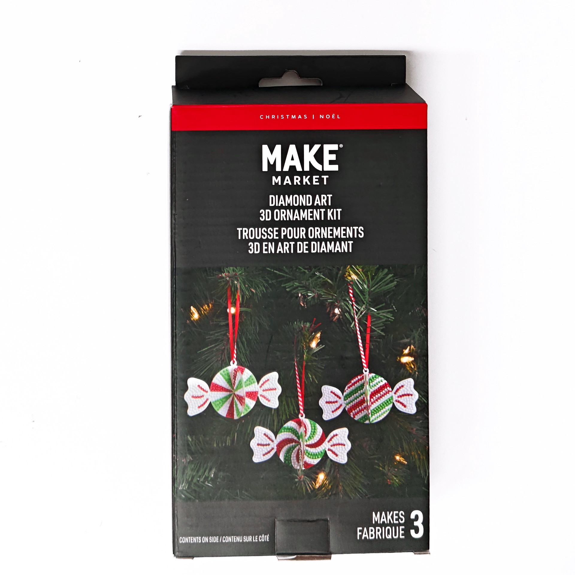 slide 3 of 3, 3d Candy Ornament Diamond Art Kit By Make Market, 4.5 in