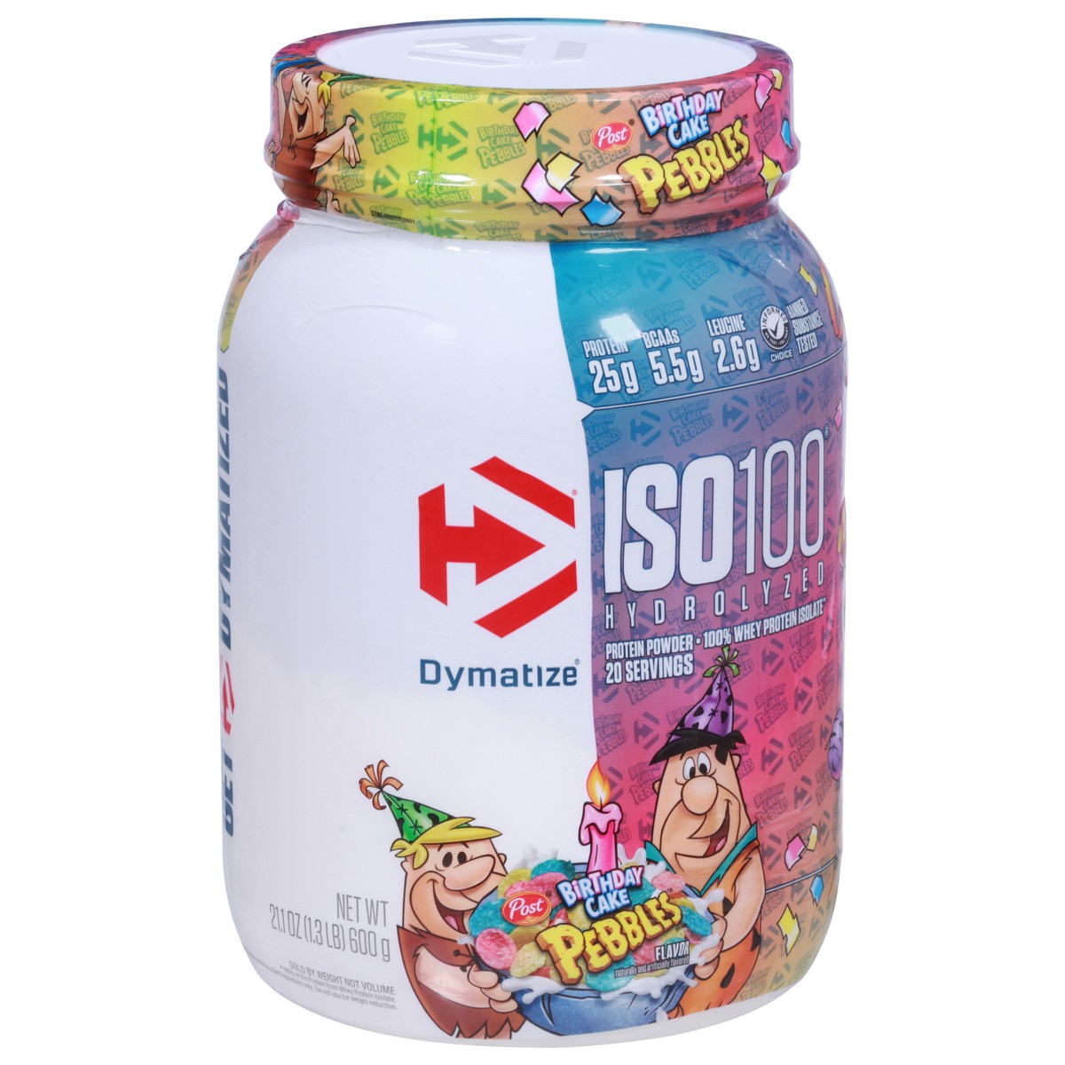 slide 8 of 13, Dymatize ISO 100 Hydrolyzed Birthday Cake Pebbles Protein Powder 21.1 oz, 21.1 oz