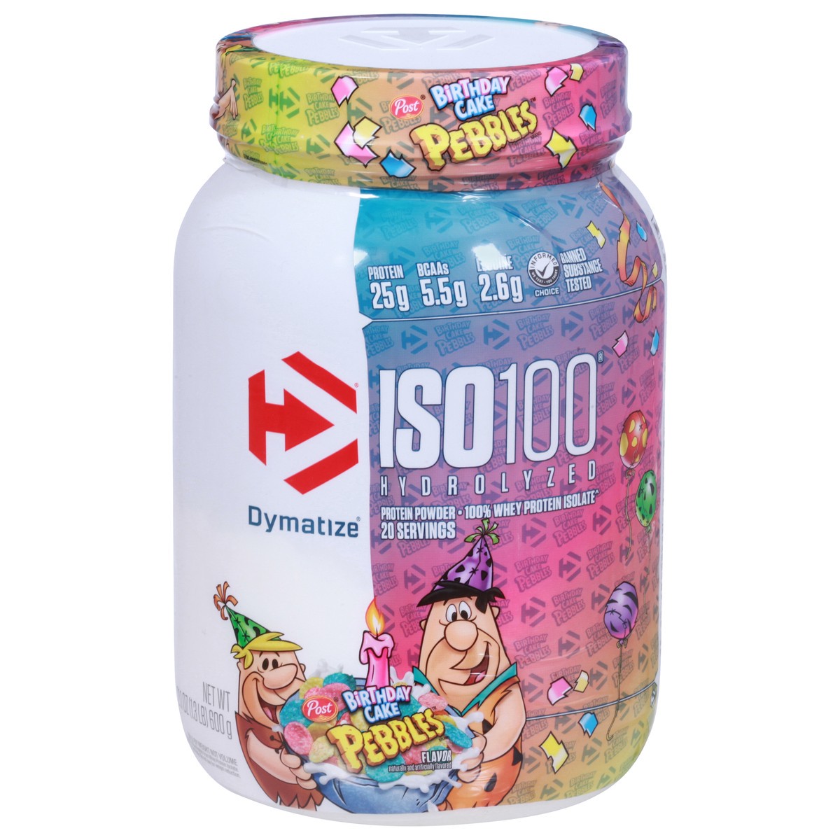 slide 1 of 13, Dymatize ISO 100 Hydrolyzed Birthday Cake Pebbles Protein Powder 21.1 oz, 21.1 oz
