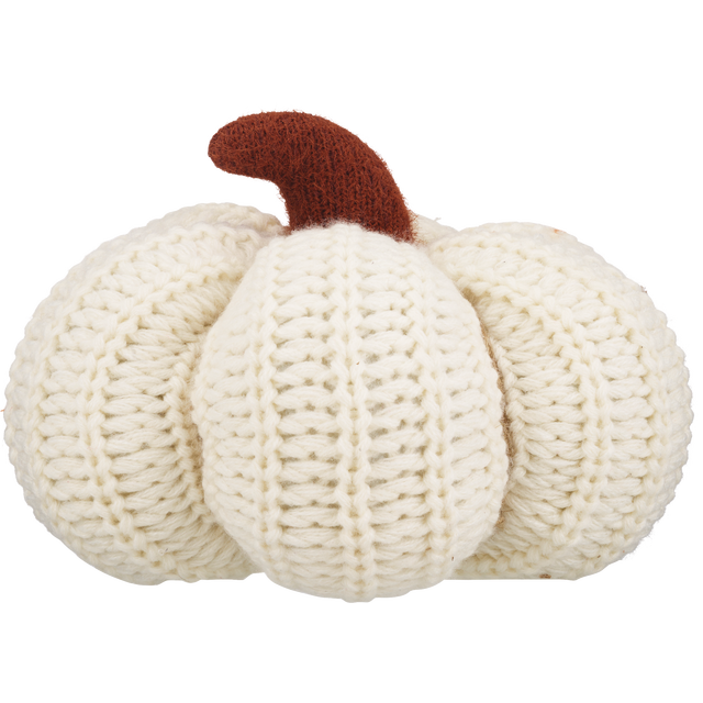 slide 1 of 1, FALL FEST 2Asst 6In Knit Pumpkin Tabletop, 1 ct