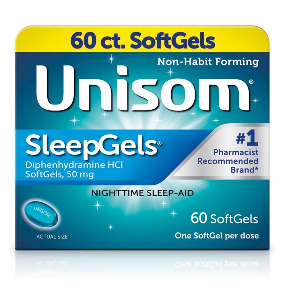 slide 2 of 2, Unisom SleepGels Nighttime Sleep Aid, 60 ct