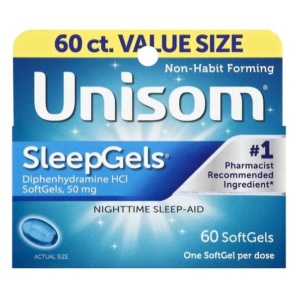 slide 1 of 2, Unisom SleepGels Nighttime Sleep Aid, 60 ct