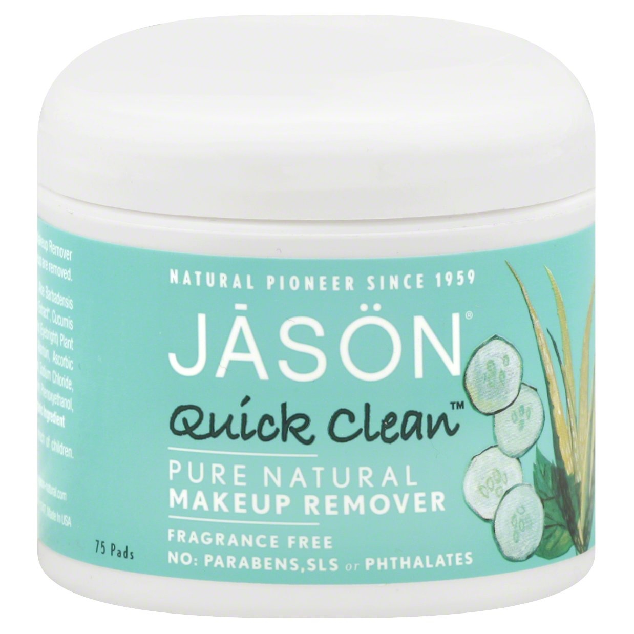 slide 1 of 1, Jason Quick Clean Makeup Remover Pads, 75 ct