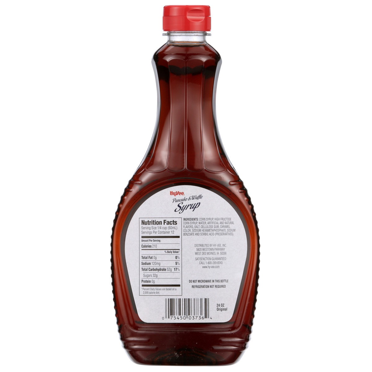 slide 4 of 7, Hy-vee Original Pancake & Waffle Syrup, 24 fl oz