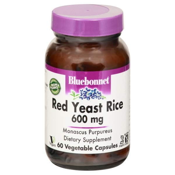 slide 1 of 1, Bluebonnet Nutrition Red Yeast Rice 600 Mg Vegetable Capsules, 60 ct