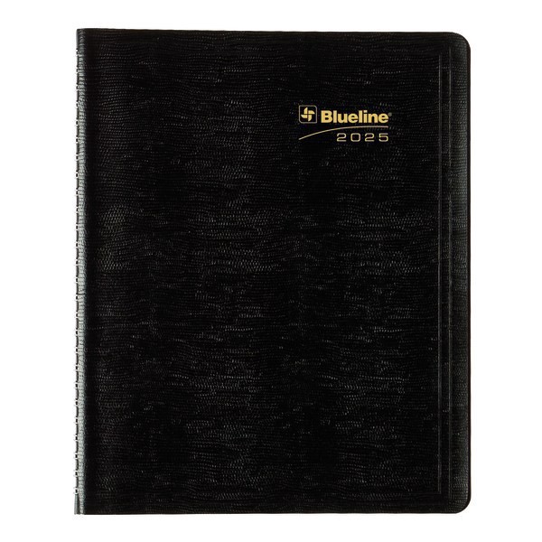 slide 3 of 3, 2025 Blueline Plan & Link Weekly Appointment Planner, 9-1/4"" X 7-1/4"", 50% Recycled, Black, January To December, 1 ct