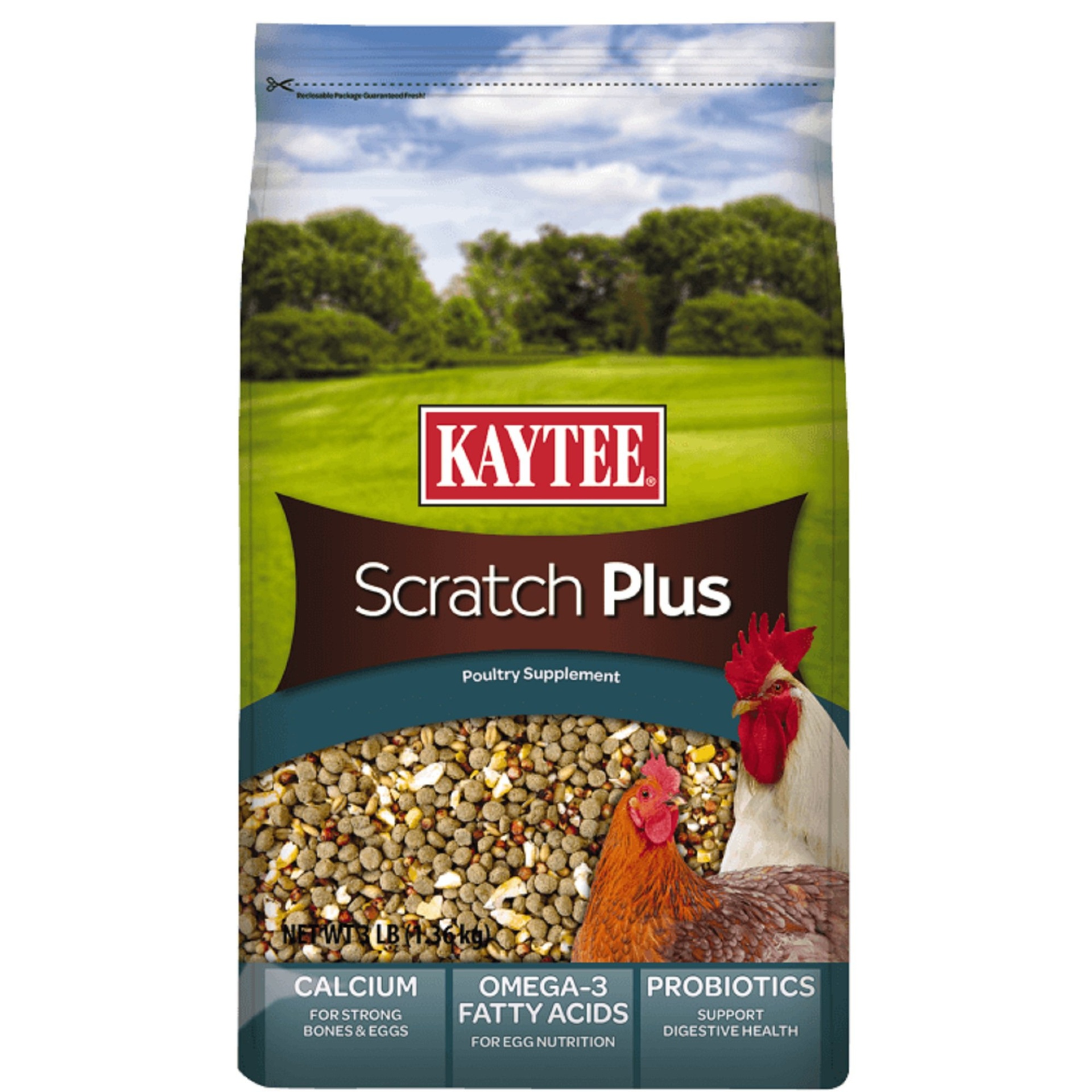 slide 1 of 1, Kaytee Scratch Plus Poultry Supplement for Birds, 3 lb