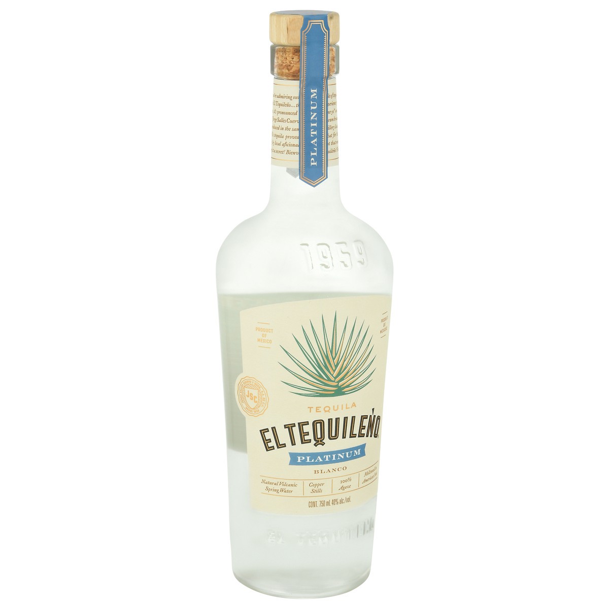 slide 2 of 9, El Tequileno Platinum Tequila 750 ml, 750 ml