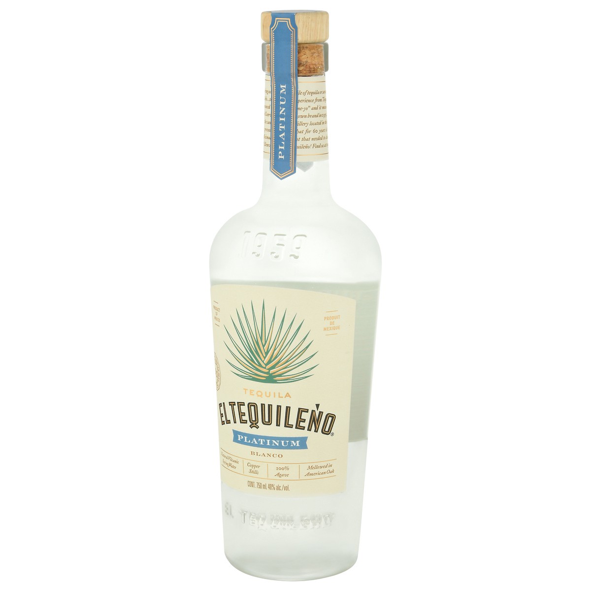 slide 8 of 9, El Tequileno Platinum Tequila 750 ml, 750 ml