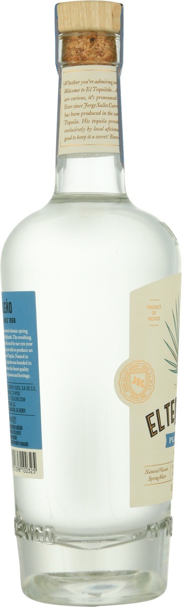slide 7 of 9, El Tequileno Platinum Tequila 750 ml, 750 ml