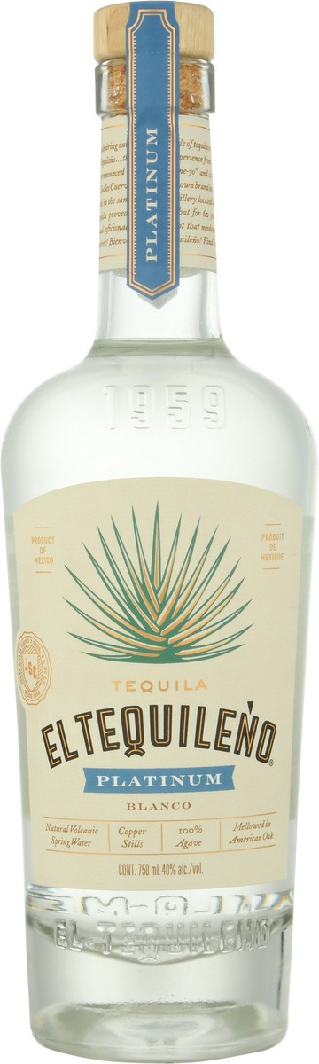 slide 5 of 9, El Tequileno Platinum Tequila 750 ml, 750 ml