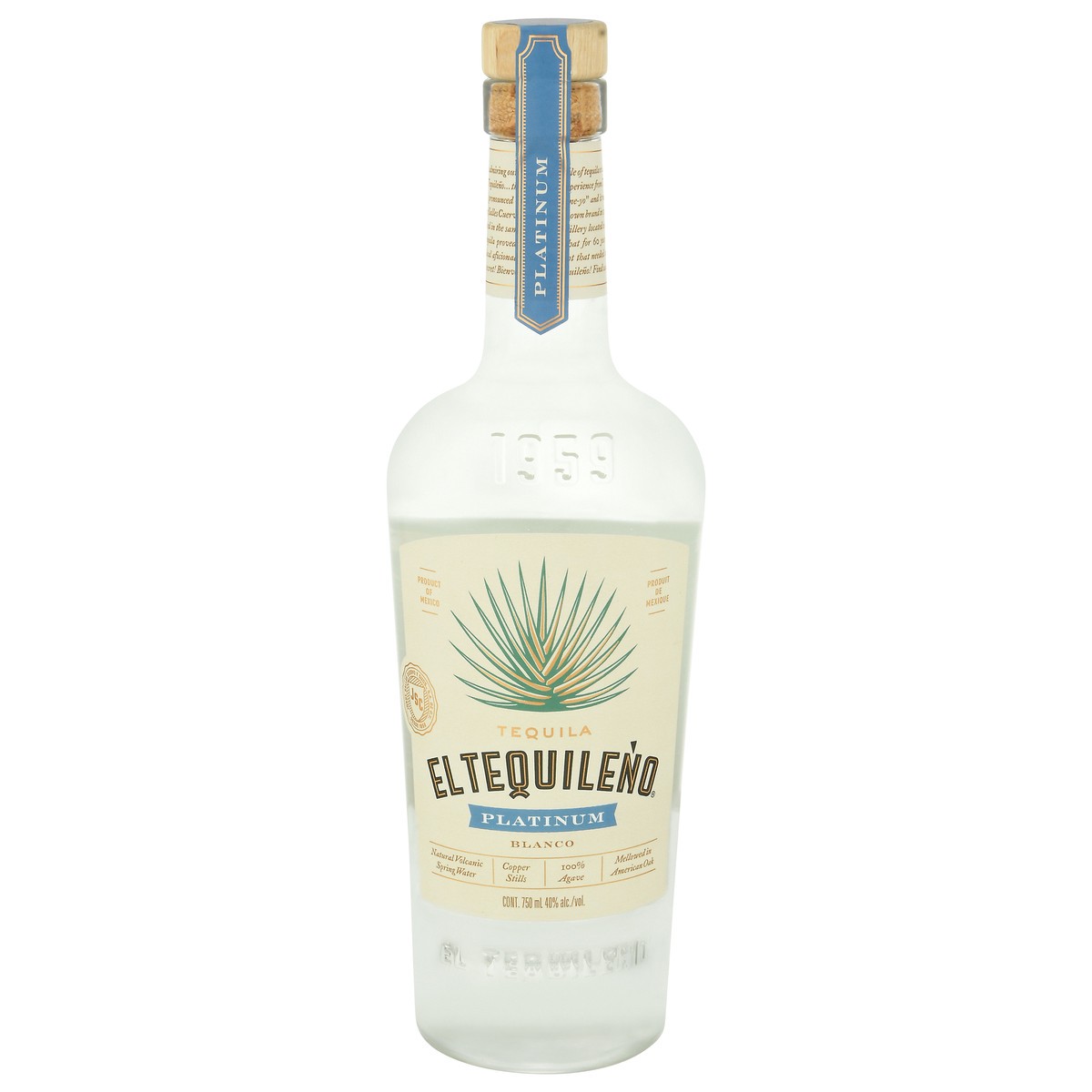 slide 4 of 9, El Tequileno Platinum Tequila 750 ml, 750 ml