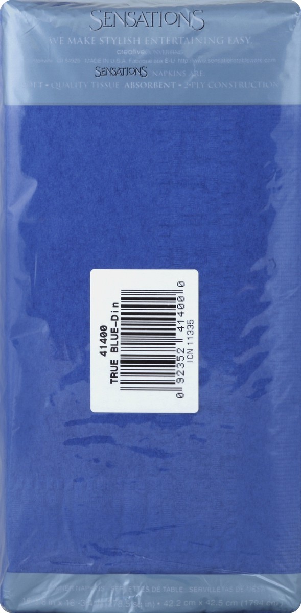 slide 6 of 6, Sensations Dinner Napkins-True Blue, 40 ct