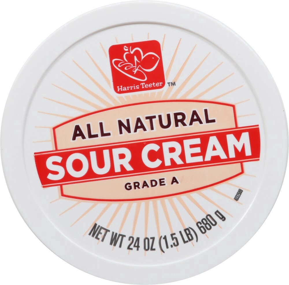 slide 4 of 5, Harris Teeter All Natural Sour Cream Grade A, 24 oz