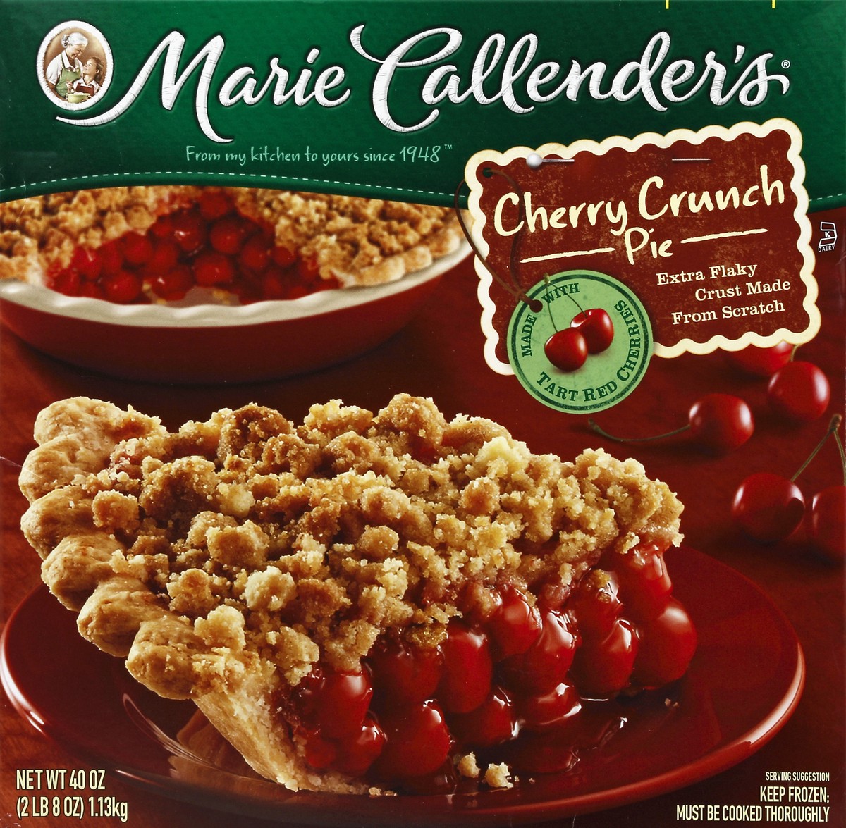 slide 2 of 4, Marie Callender's Frozen Pie Dessert, Cherry Crunch, 40 Ounce, 40 oz